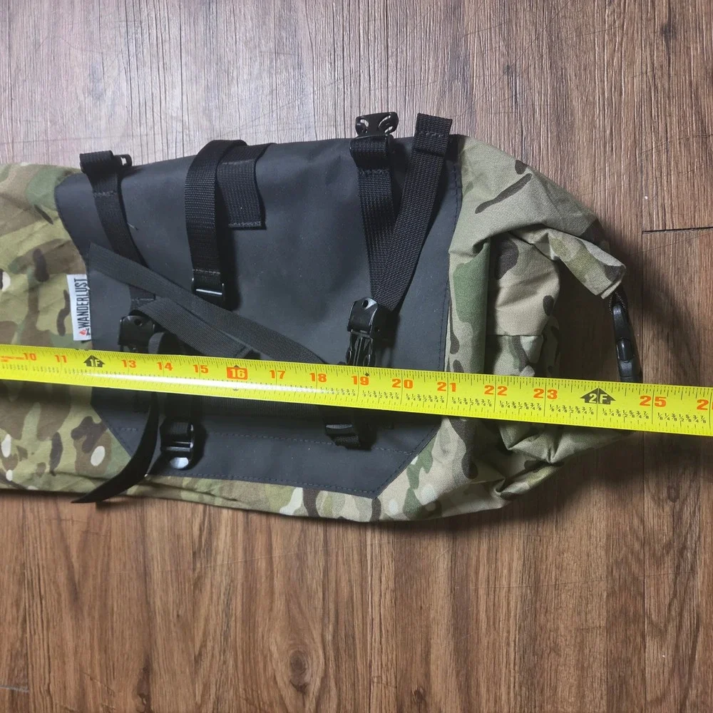 Wanderlust Multicam Camo Roll Top Tactical Gear Bag Compression Straps Outdoor